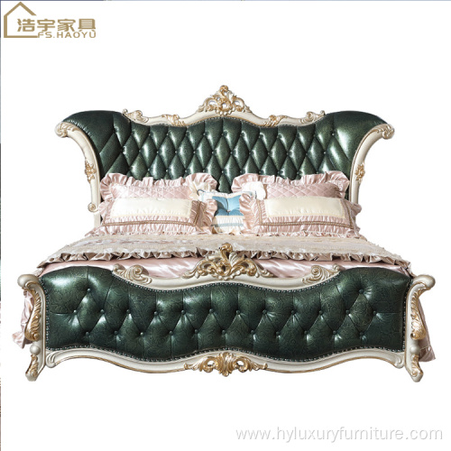 luxury royal gold European bedroom furniture set